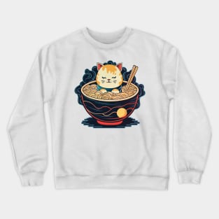 Cat and ramen Crewneck Sweatshirt